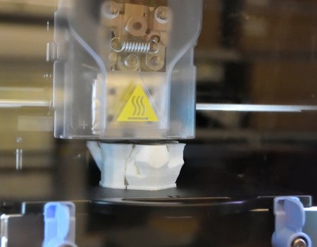 3D printer in the Biomaterials Lab.