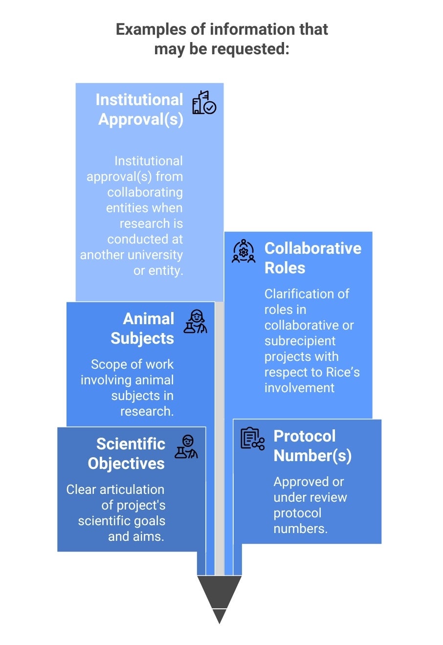 An image detailing some types of information that may be requested during a congruency review.