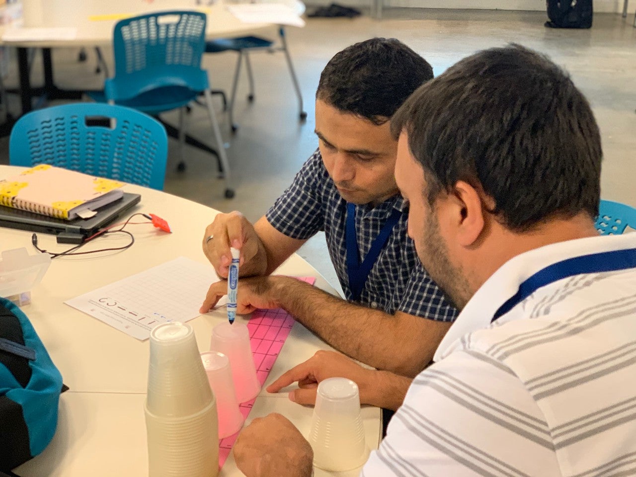 CSTaR participant working on an assignment