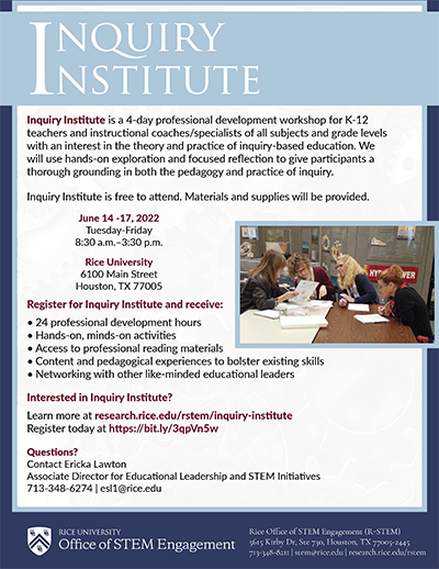 Inquiry Institute Flyer