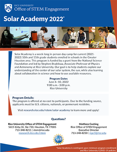 Solar Academy Flyer