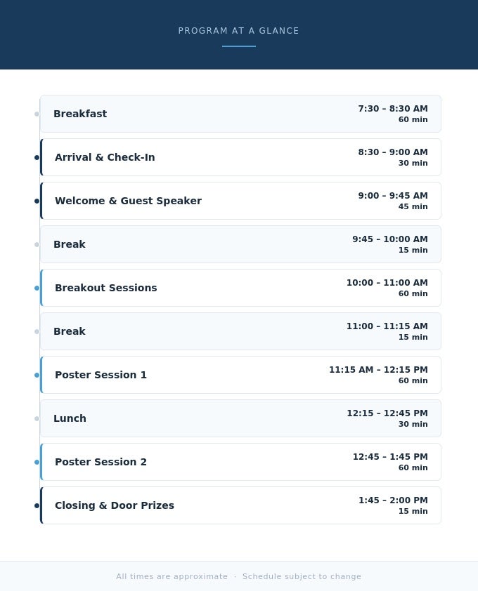 Schedule