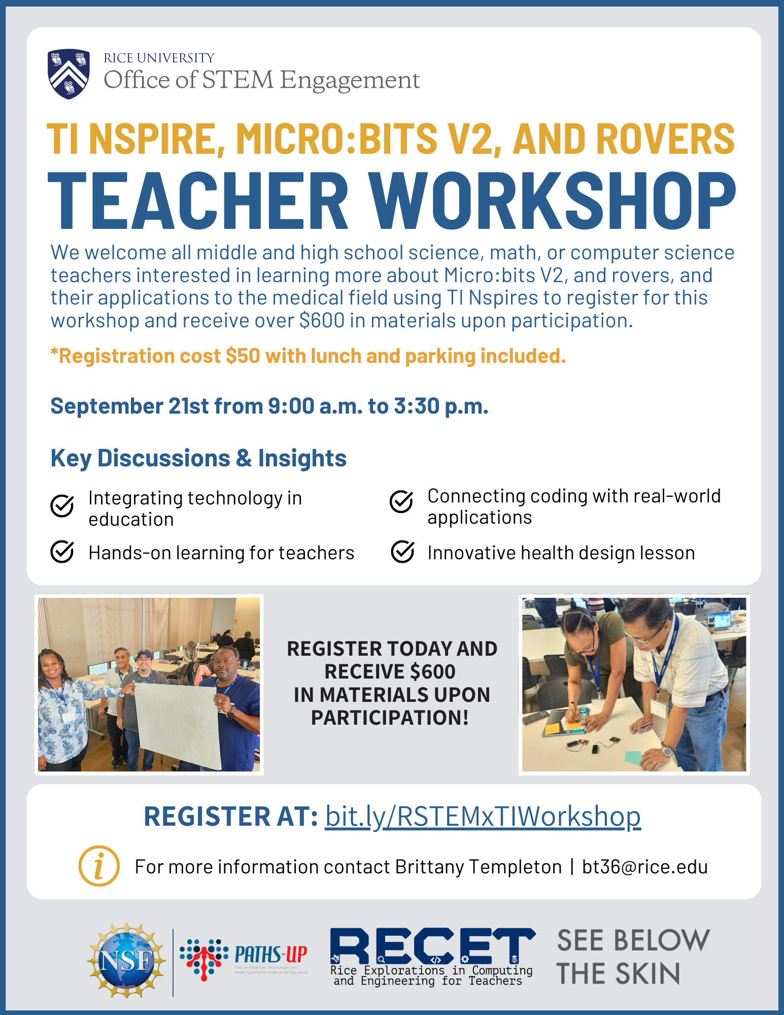 TI Workshop Flyer