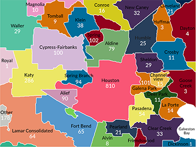 Teacher District Map (2006–2019)